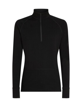 Pánské merino tričko s dlouhým rukávem ICEBREAKER Mens 200 ZoneKnit LS Half Zip, Black velikost: L