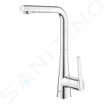 GROHE - Zedra Dřezová baterie s výsuvnou sprškou, chrom 32553002