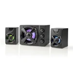 Nedis Herní reproduktory 2.1 / Reproduktory / 33 W / USB napájení / 3,5 mm jack / LED (GSPR31021BK)