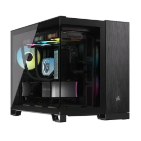 Corsair 2500X Aluminium černá / mATX / 2x USB-C 3.2 / 1x USB-A 3.2 / bez zdroje / průhledná bočnice (CC-9011287-WW)