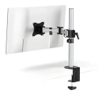 Durable SELECT stříbrná / Stolní držák monitoru / VESA 75-100 mm / nosnost 8 kg / 13-27" / naklápěcí, otočný (509423)