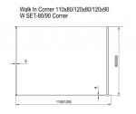 RAVAK - Walk-In Sprchový kout Walk-In Corner 110/80, 110x200 cm, černá/čiré sklo GW1CD4300Z1