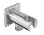 SAPHO - MINIMAL držák sprchy kulatý, pevný, s vyústěním, nerez mat MI035