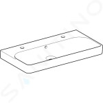 GEBERIT - Smyle Square Umyvadlo 900x480 mm, s přepadem, 2 otvory pro baterie, bílá 500.252.01.1