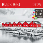 Kalendář nástěnný 2025 Black Red