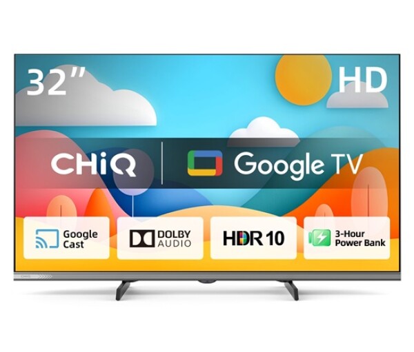 CHiQ L32M9PD TV 32" Powerbank, HD, smart, Google TV, Dolby Audio, dbx-tv, HDR 10 EDF_5263312