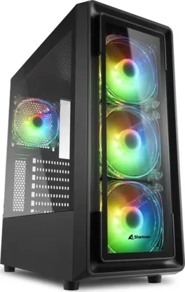 Sharkoon TK4 černá / RGB / ATX / 4x 120mm / bez zdroje / průhledná bočnice (4044951030187)