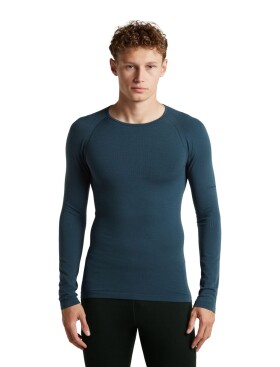 Pánské merino triko dlouhý rukáv ICEBREAKER Mens Merino 260 Zoneknit Seamless LS Crewe, Abyss velikost: S