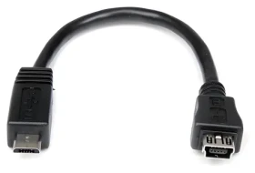 StarTech Adaptér Micro-USB - Mini-USB černá / Adaptér / USB Micro-B - USB Mini-B / 0,15 m (UUSBMUSBMF6)