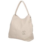 Trendy dámská koženková kabelka na rameno Nina, béžová