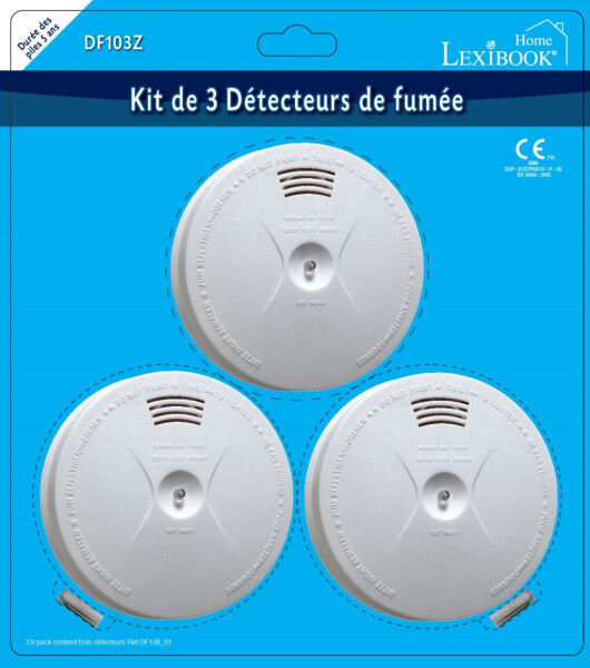 Lexibook 3x detektor kouře s bateriemi - Alltoys Lexibook