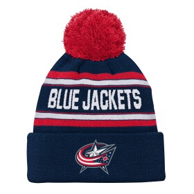 Outerstuff Dětská zimní čepice Columbus Blue Jackets NHL Jacquard Cuffed Knit With Pom