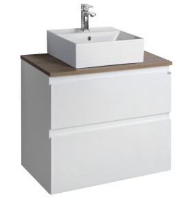 AQUALINE - ALTAIR sestava koupelnového nábytku, š. 67,6 cm, bílá/dub emporio AI270-01