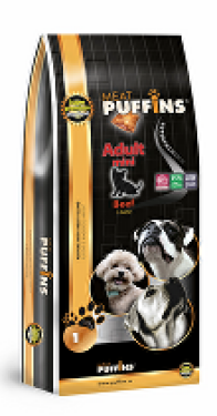 Puffins Dog Adult Mini Beef 1kg