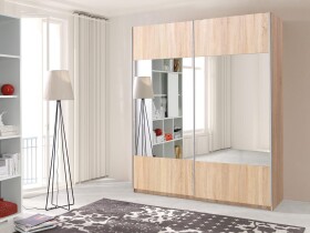Šatní skříň Vario Barva korpusu: Dub - sonoma, Rozměry: 175 cm, Dveře: Zrcadlo