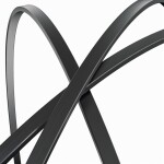 Erga Round, kulaté zrcadlo 50cm, černý rám, ERG-V01-ROUND-5050-BK
