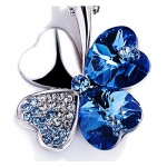Náhrdelník Swarovski Elements Čtyřlístek pro štěstí - žlutý, Žlutá 40 cm + 5 cm (prodloužení)