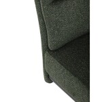 Židle jídelní, taštičkové pružiny v sedáku, madlo na opěráku, zelená látka, černý kov