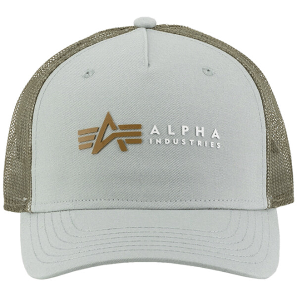 Alpha Industries Čepice Baseball Label Trucker Cap dusty green