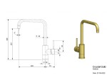 Dřezová baterie Reginox Crystal, R30530, Gold / zlatá R30530