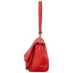 Stylová dámská kožená crossbody kabelka Keolla, červená