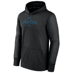 Nike Pánská mikina Miami Marlins MLB 2024 Authentic Practice Therma Hoodie Velikost: 3XL