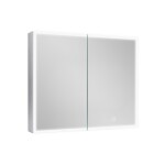 Zrcadlová skříňka s osvětlením SAT 80x60 cm kov hliník SATZGALED8060AL SATZGALED8060AL