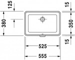 DURAVIT - 2nd floor Umyvadlo s přepadem, 53x35 cm, WonderGliss, bílá 03165300001