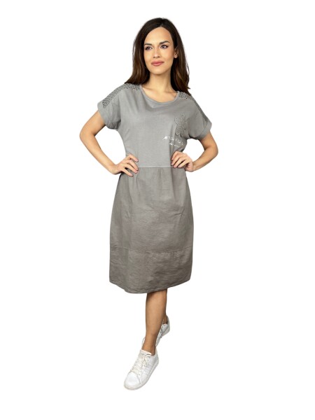 HOSH Šaty Cyra Velikost: UNI, Barva: Hnědá