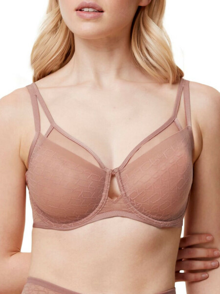 Dámská podprsenka Triumph Signature Sheer W01 EX - TOASTED ALMOND - mandlová 6901 - TRIUMPH BROWN 85F