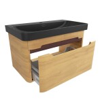 Koupelnová skříňka s umyvadlem SAT Fusion 77,5x43x45 cm dub medový mat SATFUSION80DMBKM SATFUSION80DMBKM