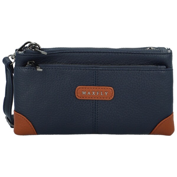 Stylová dámská koženková crossbody kabelka MaxFly Gimalli, tmavě modrá