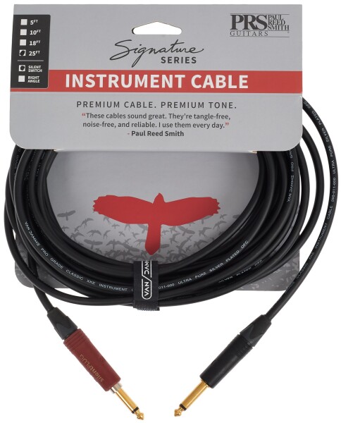 PRS Signature Instrument Cable 25 Straight Silent Plug
