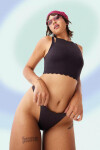 Dámská tanga ZERO Feel Bliss String - BLACK - černé 0004 - SLOGGI BLACK S