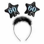 Ptakoviny.cz Narozeninová čelenka "60" ČERNÁ