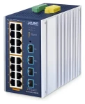 PLANET IGS-4215-16P4X / Switch průmyslový / 16x Gigabit RJ-45 PoE 802.3at / 4x 10G SFP+ / L2+ / IP30 (IGS-4215-16P4X)