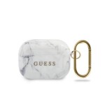 Guess TPU Marble Pouzdro pro Apple AirPods Pro GUACAPTPUMAWH