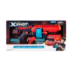 ZURU X-Shot Excel Combo Pack Turbo Fire Fury 4 Micro
