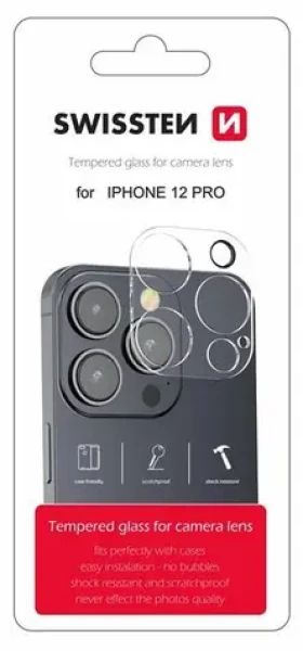 SWISSTEN Ochranné sklo čoček fotoaparátu pro Apple iPhone 12 Pro (94500103)