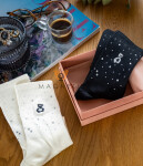 Magnetis ponožky YN5036 Zirkony/medvěd bílá univerzální