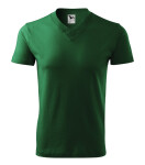 V-neck tričko unisex lahvově zelená XL