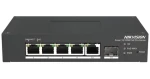 Hikvision DS-3T1306P-SI/HS / Switch / Smart / 4x 100 Mbps PoE / 1x Gb RJ45 / 1x Gb SFP / 60W (DS-3T1306P-SI/HS)