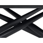 Stůl konferenční, deska slinutá keramika 120x70cm, černý mramor, nohy černý kov