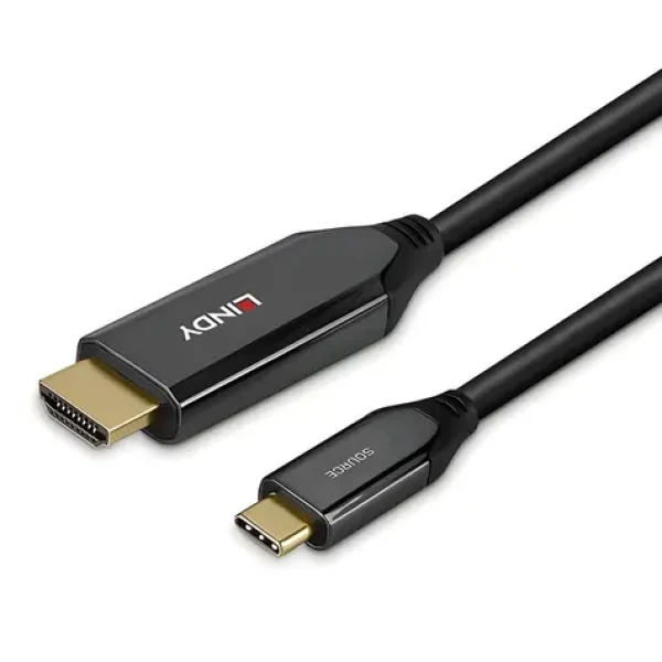 Lindy USB-C na HDMI 8K černá / Adaptérový kabel / 1 m / 8K 60Hz / HDR (43367)