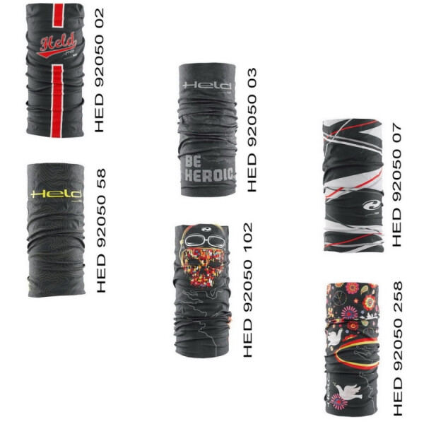 Held Had Tube Cool tenký letní multifunkční nákrčník design Heroic - Černá - Bílá - Červená