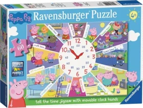 RAVENSBURGER Puzzle s hodinami Prasátko Peppa XL
