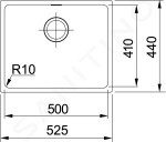 FRANKE - Sirius Tectonitový dřez SID 110-50, 525x440 mm, bílá 125.0363.788