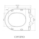 CERANO - WC sedátko Toluco - Slim/SoftClose - PP plast - bílá lesklá - 36,2x3,4x42,8 CER-667772