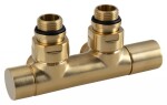 SAPHO - TWIN připojovací sada ventilů pro středové připojení, zlato mat CP401SGM