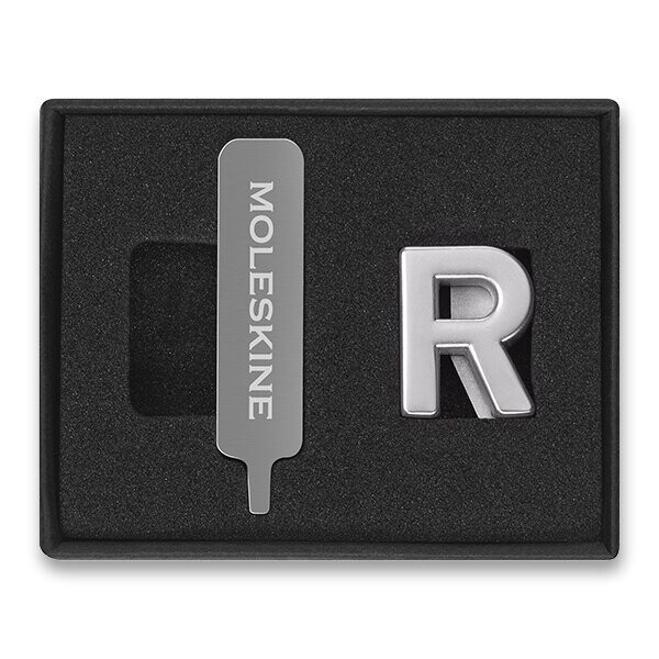 Ozdoba na zápisník Moleskine, písmena abecedy - písmeno R